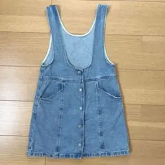 GU　デニムワンピース　ジャンパースカート　130