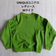 UNIQLOユニクロ　トレーナー　スウェット　レディースM　グリーン系