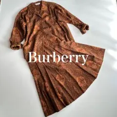 【Burberry セットアップ　スカート ペイズリー】ヴィンテージ レディース