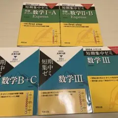 短期集中ゼミ　大学入試　数学I +A II +B B +C 3 五冊セット