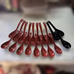 赤黒プラスチックレンゲスプーン 19本セット - メルカリ