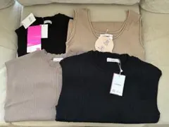 しまむら ★L M ノースリーブニット ４点まとめ売り
