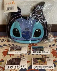 【新品】一番くじ スティッチ ハロウィン マレフィセント ポーチおまけシール付きのサムネイル