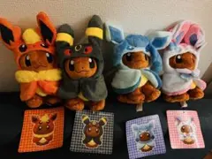 ポケモン イーブイ マスコット ポンチョシリーズ ４体セット ポンチョイーブイ