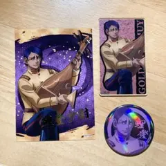 【ゴールデンカムイ】鯉登少尉　楽器ver. 缶バッジ＆アクリルカード＆ブロマイド