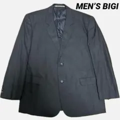 Men’s BIGI 黒ビジネススーツジャケット　麻100 裏地キュプラ