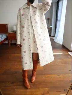 彼岸 高円寺 モヘアコート レッド archive garçon mood】 - メルカリ