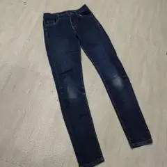ダークブルー ストレッチスキニーデニム　S