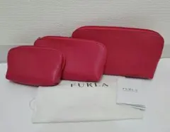 【FURLA】フルラ ポーチ 3点セット(ピンク)