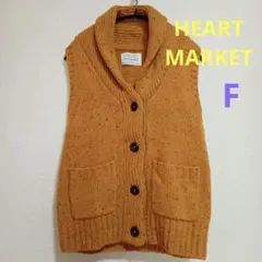HEART　MARKET　ハートマーケット　ニットベスト　F カラシ色