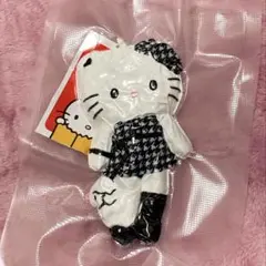 ハローキティ スタイルアップマスコット 千鳥格子柄 白黒