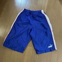 PUMA ストライプ ハーフパンツ ブルー - メルカリ