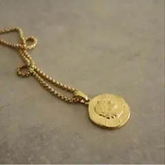コイン型ペンダント ネックレス ゴールド シルバー