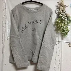 SM2 ADORABLE 犬イラスト グレー スウェット