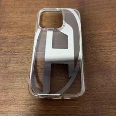 diesel iPhone15proケース　シルバー