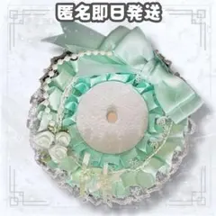 即日発送 緑 グリーン リボン 52mm~58mm ロゼット