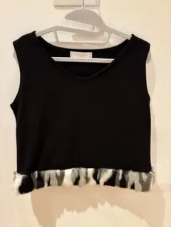 CECIL McBEE ブラック ノースリーブ M