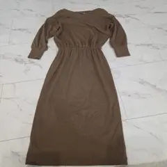 SENSE OF PLACE ブラウン長袖ワンピース未使用品タグ無し
