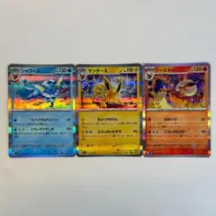ポケモンカード シャワーズ サンダース ブースター 3枚セット