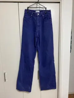 ZARA ザラ　ワイドレッグ　フルレングス　デニム　ジーンズ　38 古着