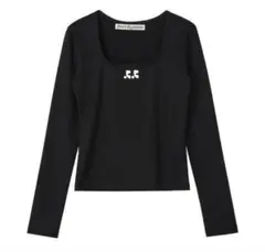 Rest & Recreation スクエアネック 長袖 ロンT ダブルロゴ
