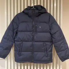 ポロラルフローレン キッズ用 ネイビー ダウンコート フード付き