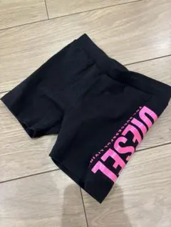 【美品】　ベビー　80 DIESEL 黒パンツ ピンクロゴのサムネイル
