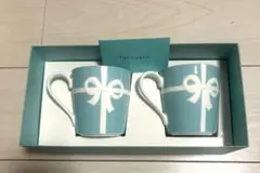 Tiffany & Co. 水色リボンマグカップ2個セット