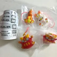 ポケモン　ぺたんこマスコット　ヒトカゲ　ヒバニー　ダルマッカ