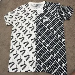 PUMA ロゴプリント Tシャツ ホワイト/ブラック 半袖