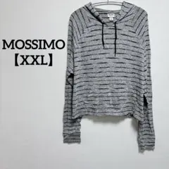 MOSSIMO【XXL】ストライプ柄 ボーダー柄 フード付きパーカーのサムネイル