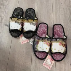 新品タグ付き　ハローキティ　サンダル　グリッター　チェーン　平成レトロ　2足のサムネイル