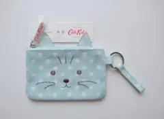 【新品未使用】キャスキッドソン 猫 コインケース 水玉 小銭入れ