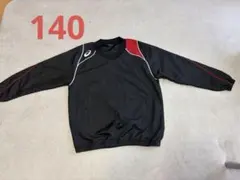 ASICS ピステ・ウィンドブレーカー ブラック/レッド　140