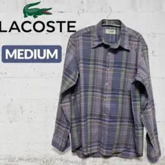LACOSTE チェック柄シャツ Mサイズ