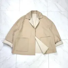 美品 MaxMara マックスマーラ ダブルフェイス リバー ショート コート
