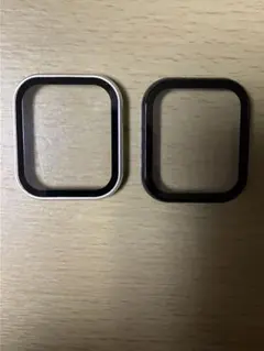 半額Apple Watchカバー2P 45ｍｍ専用（シルバー/ブラック）　ケース
