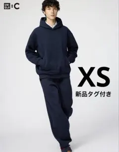 スウェットワイドパンツ ユニクロC XS ネイビー