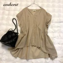 【値下げ/極美品】amherst 日本製 綿100% スキッパーシアーブラウスのサムネイル