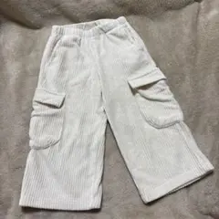 zara ザラ ホワイト コーデュロイ カーゴパンツ 95cm 18-24 白