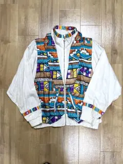 幾何学模様 ナイロンジャケット