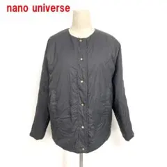 A7165 ナノユニバース ダウンジャケット フェザー ノーカラー グレー S
