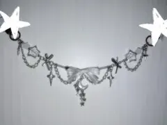 スクバチャーム バックチャーム ビーズキーホルダー リボン 星 月 y2k