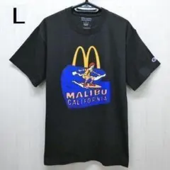 チャンピオン マクドナルド マリブ ドナルド サーフィン 半袖Tシャツ L 黒