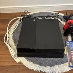 PlayStation 4 本体 赤黒コントローラー ゲームソフト　マイク　付き