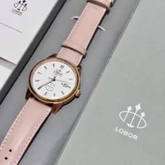 LOBOR ロバー 自動巻き腕時計 ホワイト ピンク 42mmのサムネイル