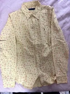 ラルフローレン 花柄 ポニー刺繍 コットン オックスフォードシャツ イエロー