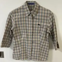 Sサイズ相当【Burberry】シャツ OL バーバリー コーデ ブラウス 通勤 
