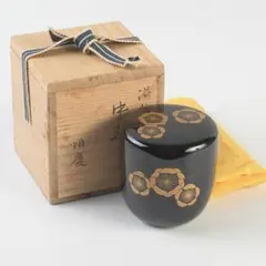 茶道具　山中塗　道場宗廣作　宝尽くし　末広茶器　共箱　M　R6004 茶道具 山中塗 道場宗廣作 宝尽くし 末広茶器 共箱 M R6004 - メルカリ