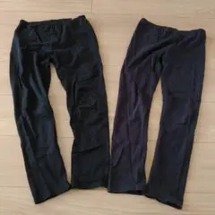 無印良品 キッズ スパッツ レギンス 2枚 140 ブラック ネイビー